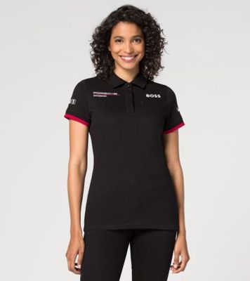 Porsche Damen Motorsport Polo- Shirt  Gr.L in Schwarz