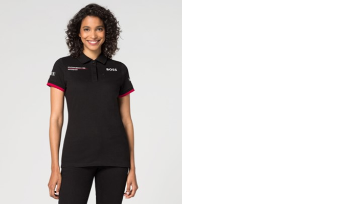 Porsche Damen Motorsport Polo- Shirt  Gr.M in Schwarz