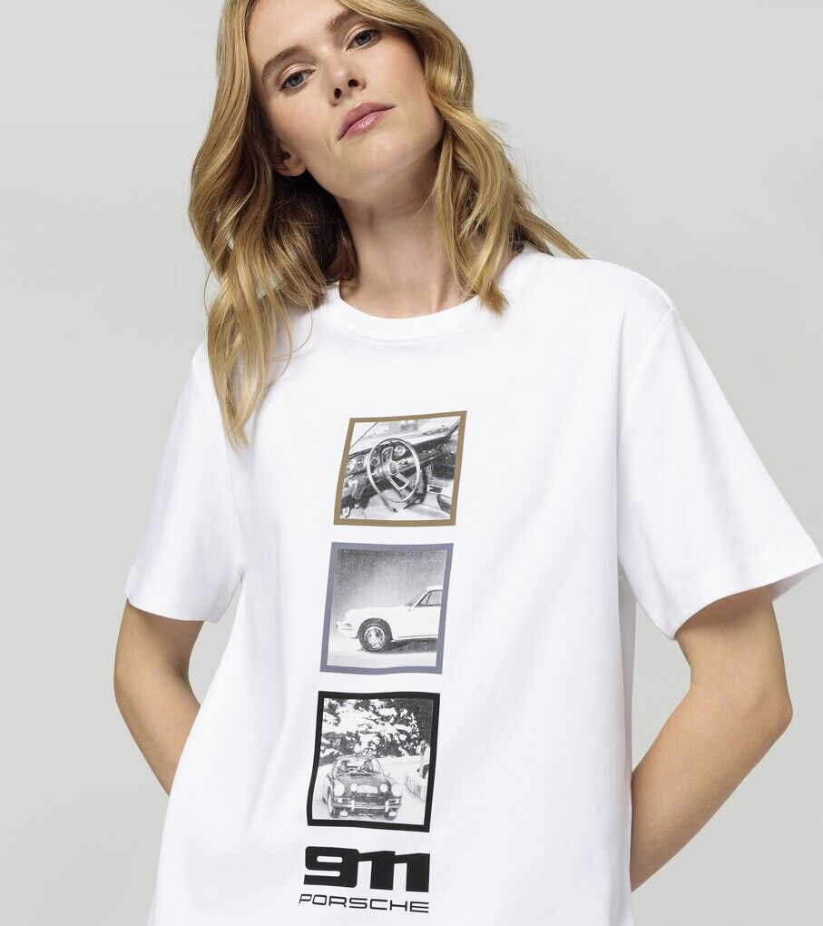Porsche Unisex T-Shirt 60 Jahre 911 Gr. XS, in Weiss