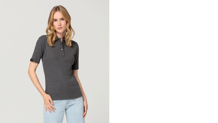 Porsche Damen Polo-Shirt 60 Jahre 911 Gr. M, in Grau