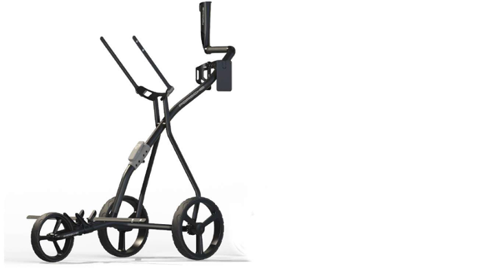 Porsche Golf Trolley in Schwarz/Grau