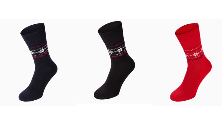 Porsche Socken 3er Set mit Weihnachtsmotiv