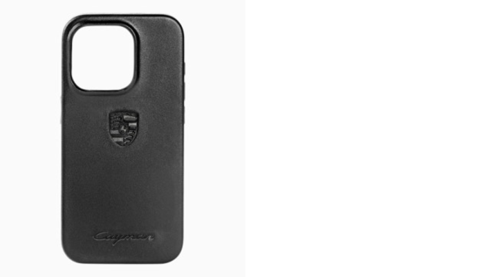 Porsche iPhone15 PRO Hülle mit Cayman Schriftzug