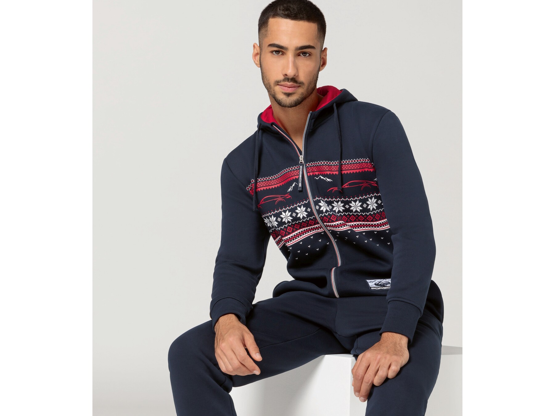 Porsche Jumpsuit mit Weihnachtsmotiv