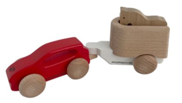 Porsche Cayenne Holzauto inkl. Pferd