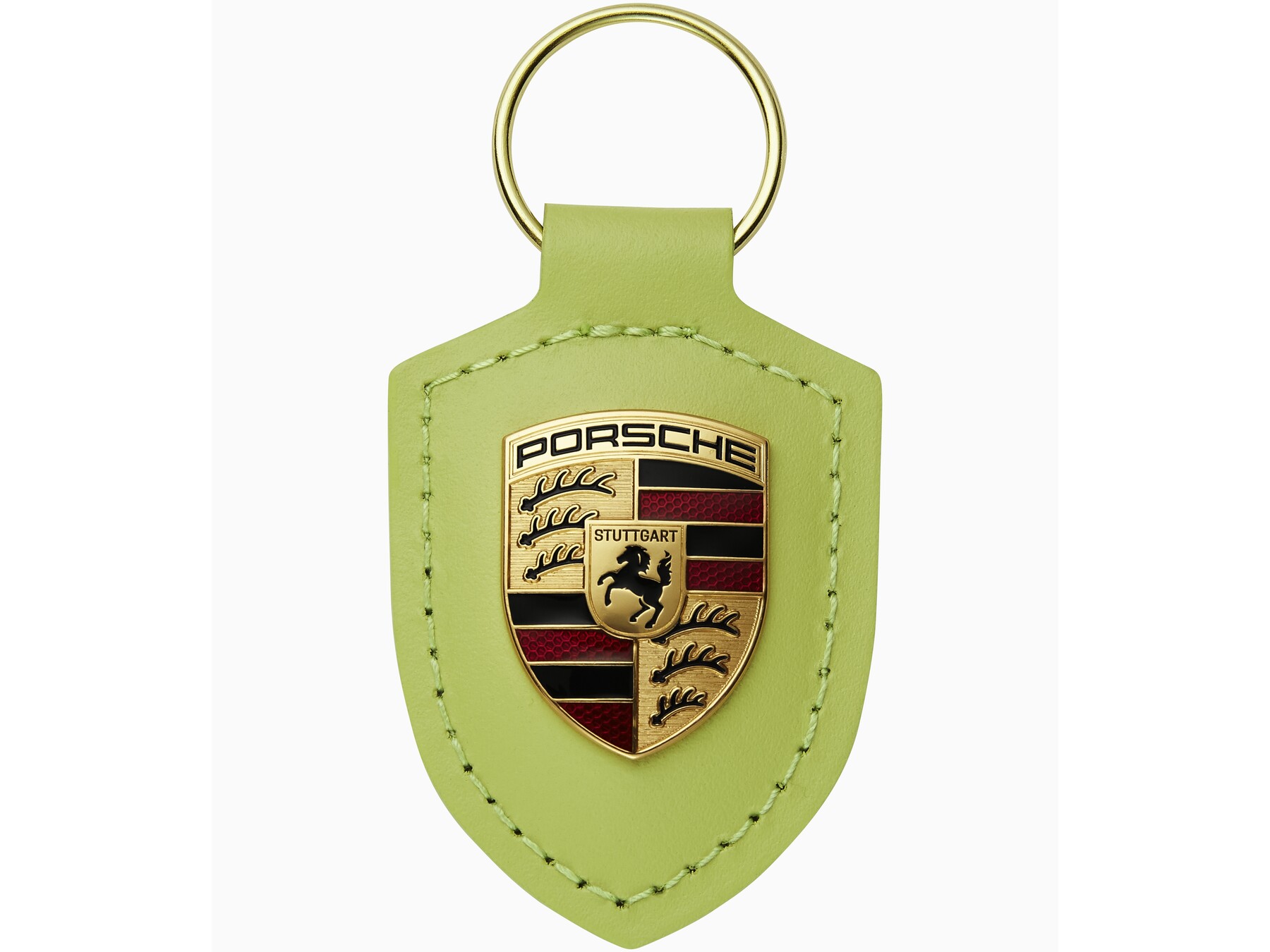 Porsche Wappen Schlüsselanhänger in Gelb