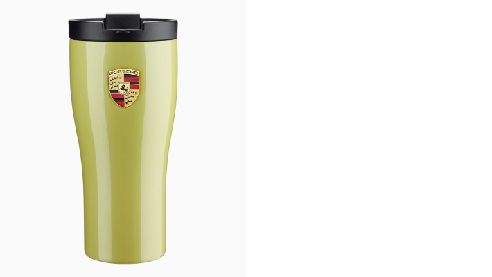 Porsche Thermobecher in Gelb-Metallic