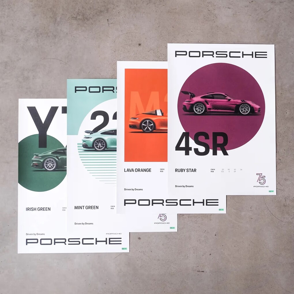 Porsche Poster Set – 75Y – Driven by Dreams