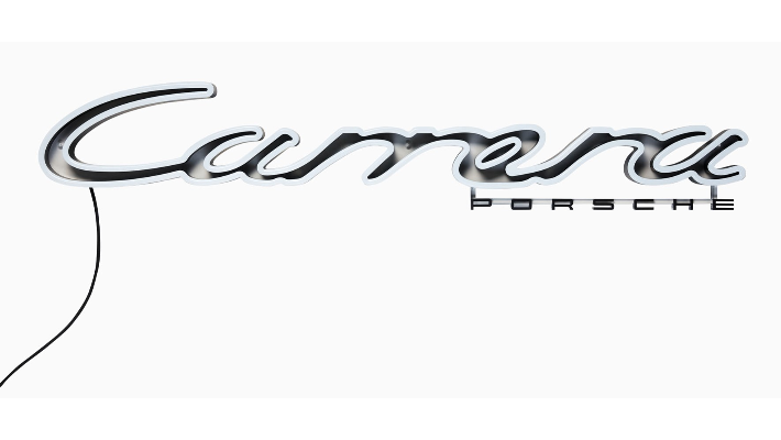 Porsche Leuchtschriftzug "Carrera" Wandmontage