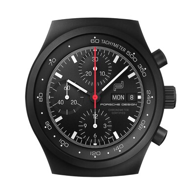 Chronograph 1 All Black Wall Clock