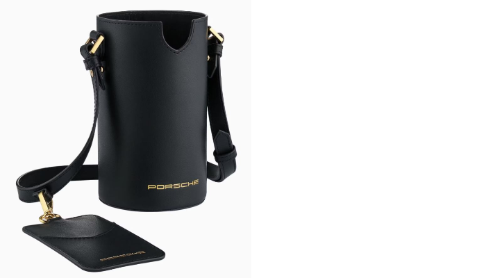Porsche Tragtasche in Schwarz für Thermobecher