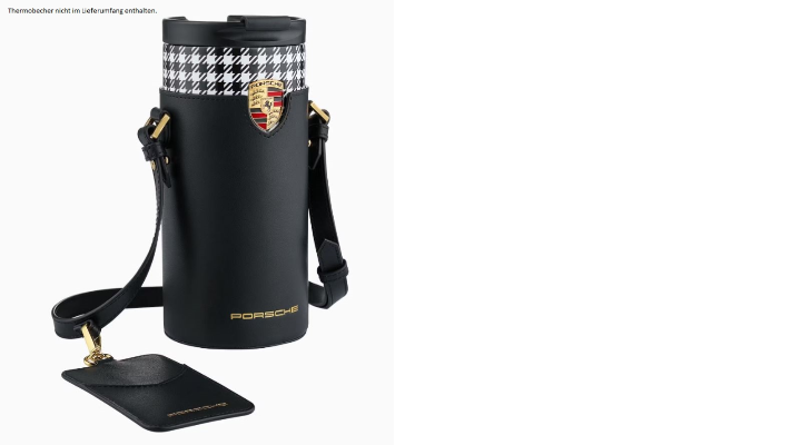 Porsche Tragtasche in Schwarz für Thermobecher