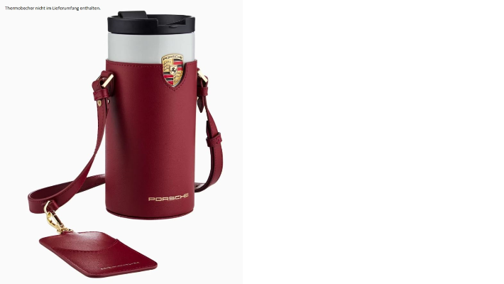 Porsche Tragtasche für Thermobecher in Burgundrot