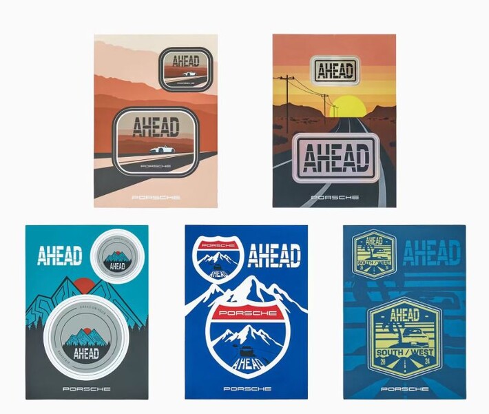 Porsche Sticker Set "AHEAD"