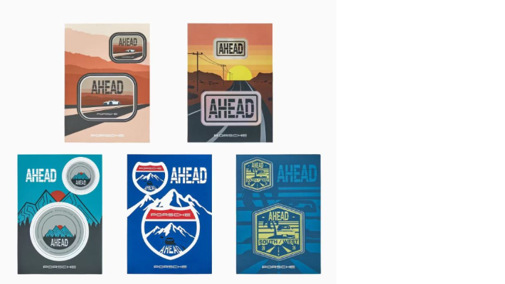 Porsche Sticker Set "AHEAD"