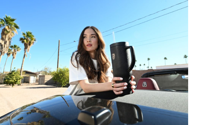 Porsche Thermobecher AHEAD mit Strohhalm