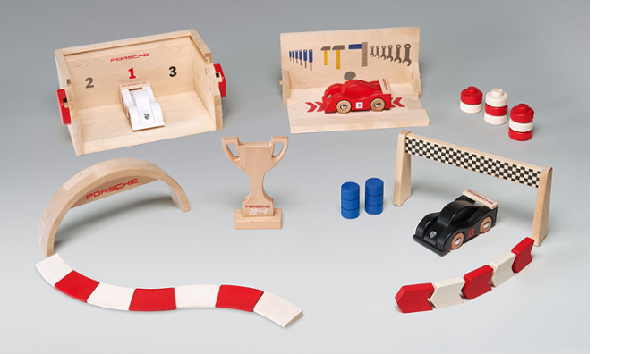 Porsche Holz-Rennbahn Erweiterungs-Set 